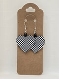 CHECKER HEART EARRINGS