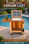 Portable Cedar Cooler Cart