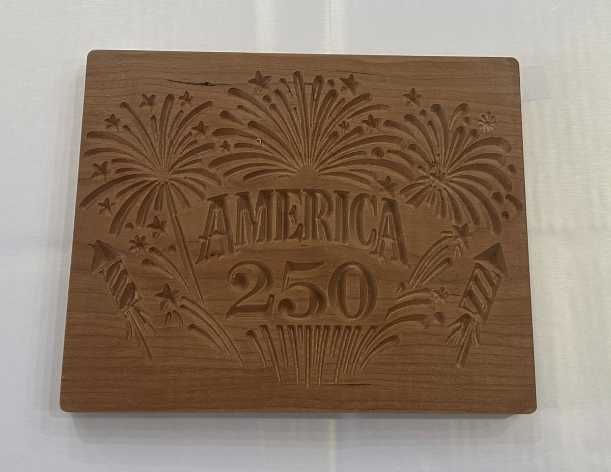 Patriotic Sign - America 250 with Fireworks